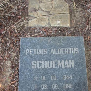 SCHOEMAN Petrus Albertus 1844-1898