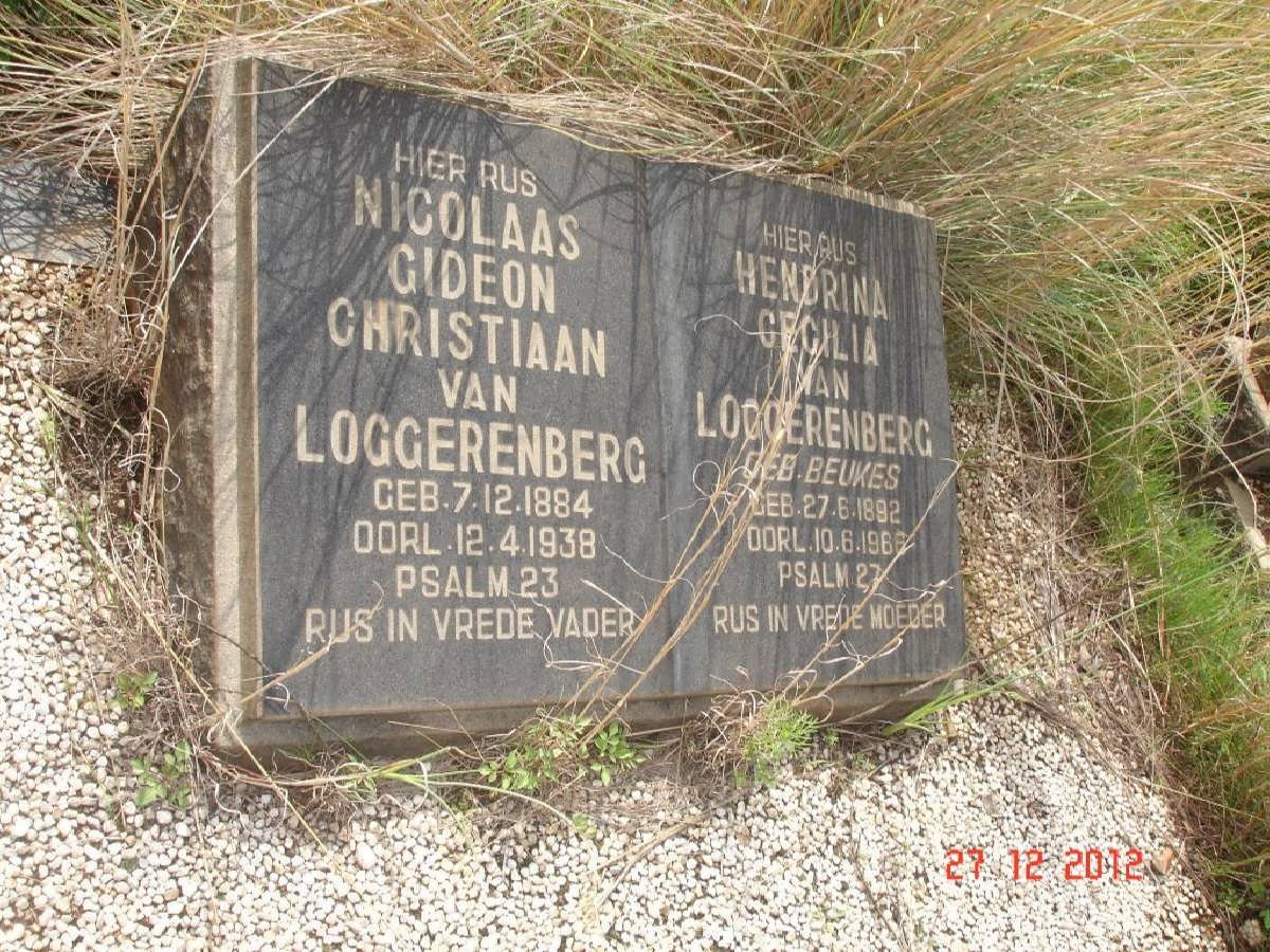 LOGGERENBERG Nicolaas Gideon Christiaan, van 1884-1938 &amp; Hendrina Cecilia BEUKES 1892-1966