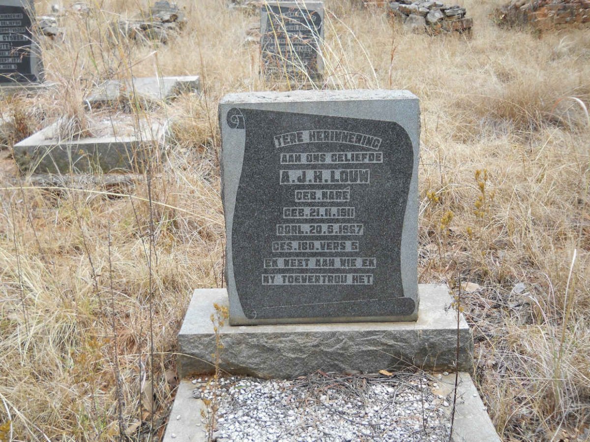 LOUW A.J.H nee MARÉ 1911-1967