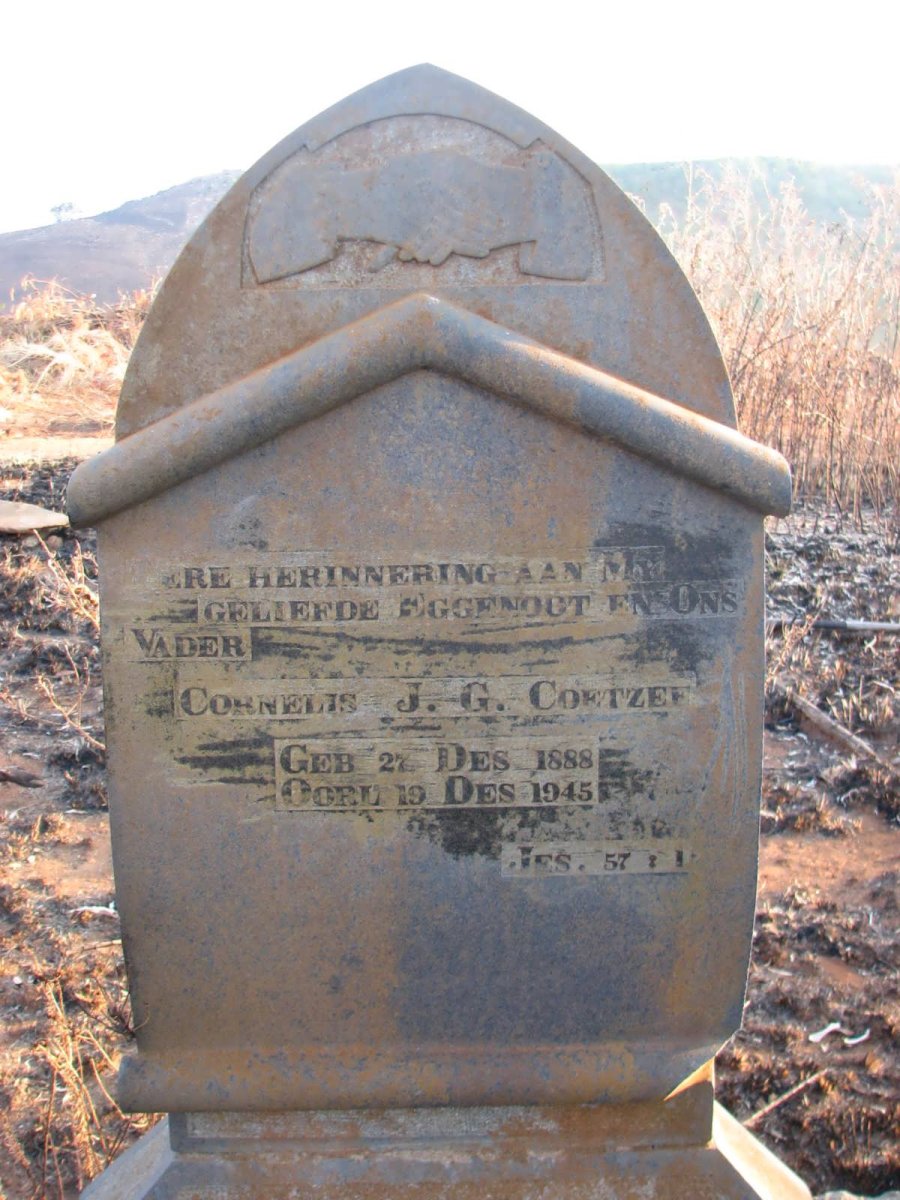 COETZEE Cornelis J.G. 1888-1945