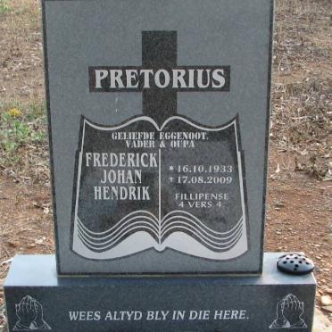 PRETORIUS Frederick Johan Hendrik 1933-2009