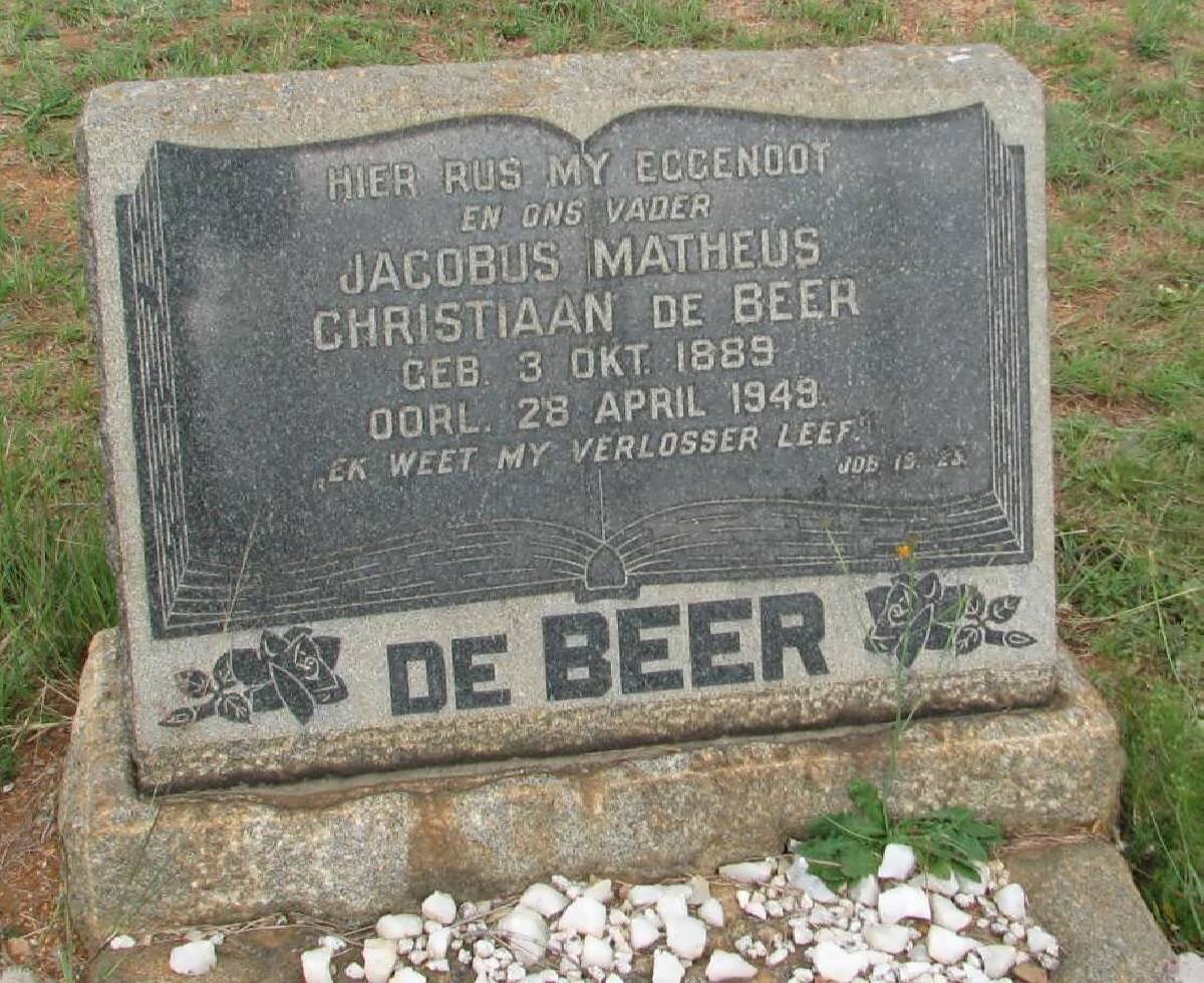 BEER Jacobus Matheus Christiaan, de 1889-1949
