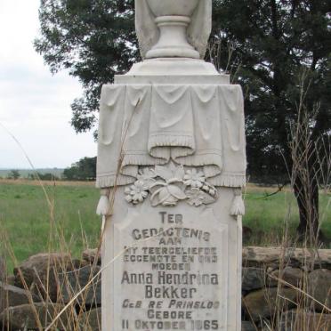 BEKKER Anna Hendrina nee PRINSLOO 1865-1928
