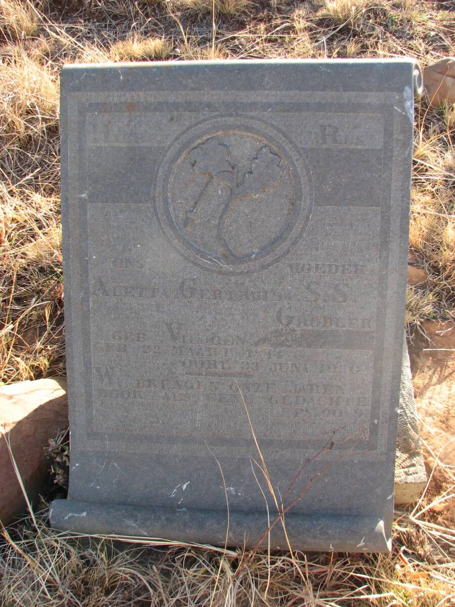 GROBLER Aletta Gertruida S.S. nee VILJOEN 1844-1920