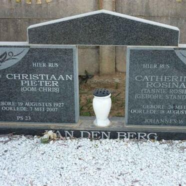 BERG Christiaan Pieter, van den 1927-2007 &amp; Catherina Rosina STANDER 1926-2006