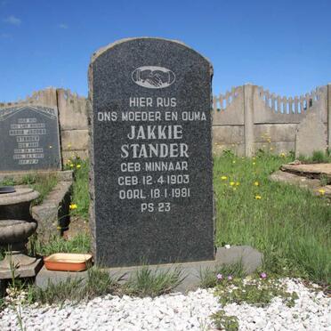 STANDER Jakkie nee MINNAAR 1903-1981