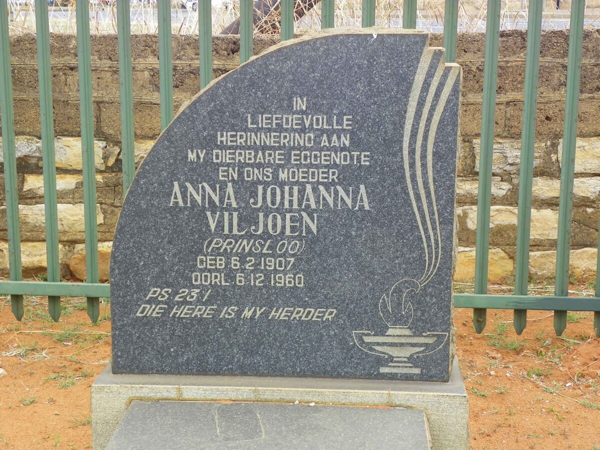 VILJOEN Anna Johanna nee PRINSLOO 1907-1960