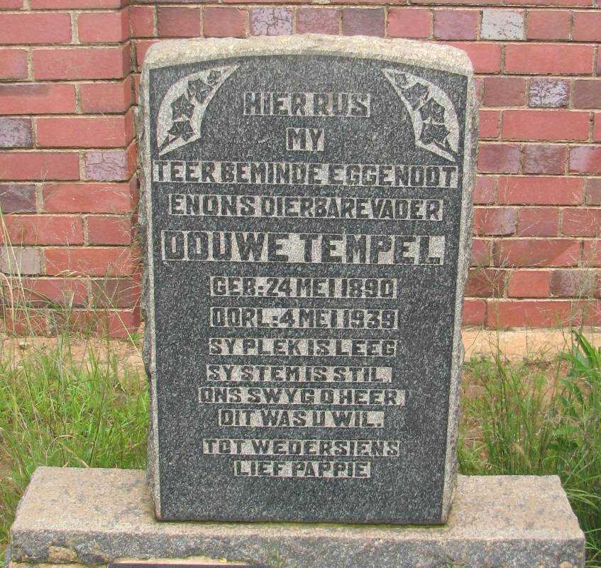 TEMPEL Douwe 1890-1939