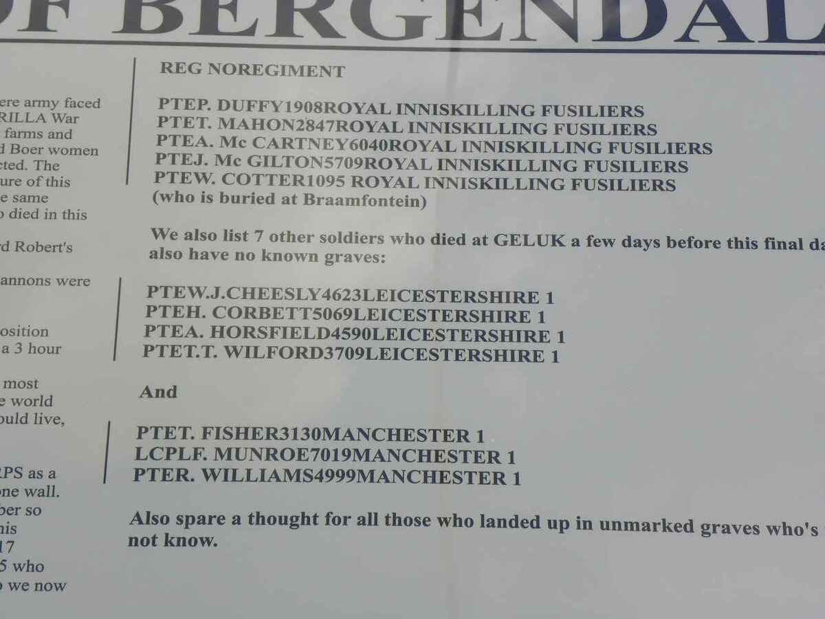 10. Names of British who fell during the battle