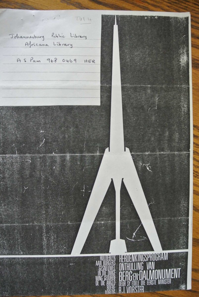 1. Herdenkingsprogram - Onthulling van Berg-en-Dalmonument