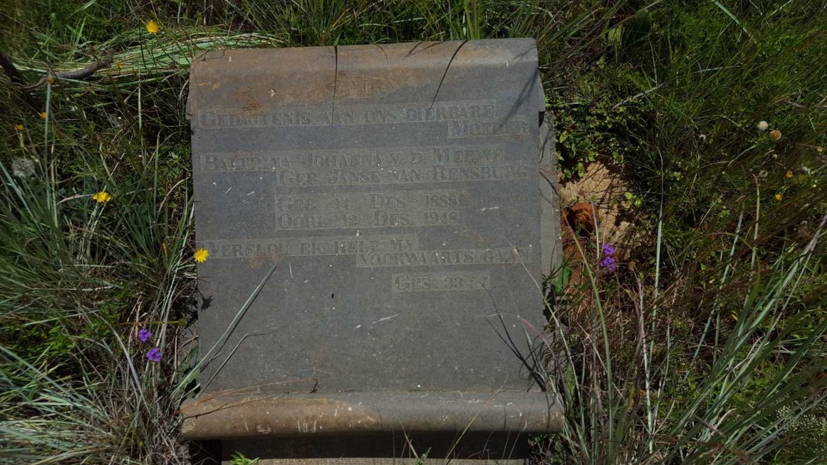 MERWE Baltrina Johanna, v.d. nee JANSE VAN RENSBURG 1888-1948