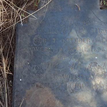 BREYTENBACH Johannes Jacobus nee V.D. MERWE 1846-1893 :: BREYTENBACH Christoffel 1881-1887