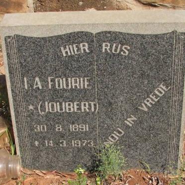 FOURIE I.A. nee JOUBERT 1891-1973