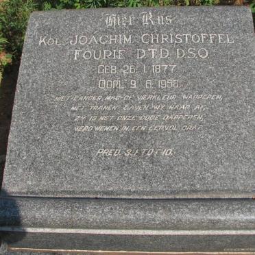 FOURIE Joachim Christoffel 1877-1958