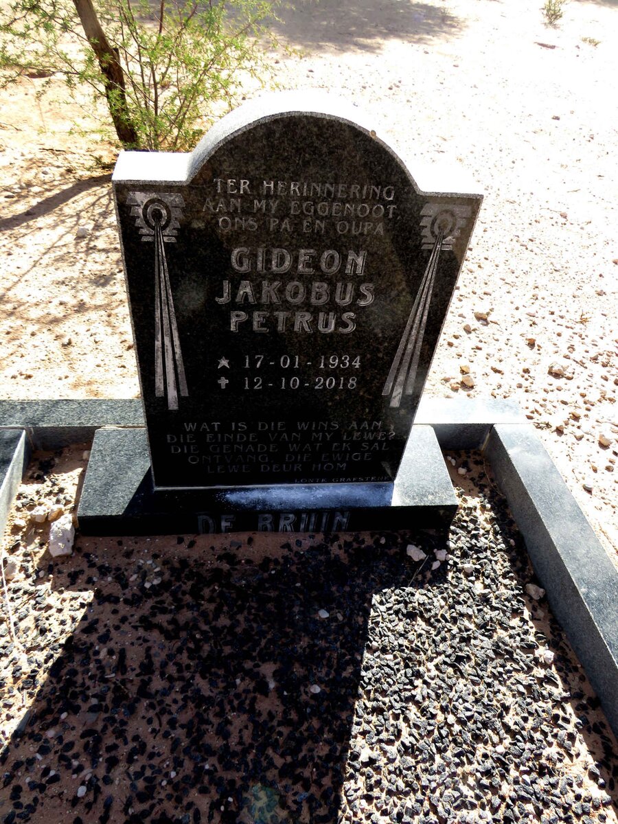 BRUIN Gideon Jakobus Petrus, de 1934-2018