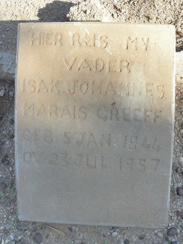 GREEFF Isak Johannes Marais 1864-1957
