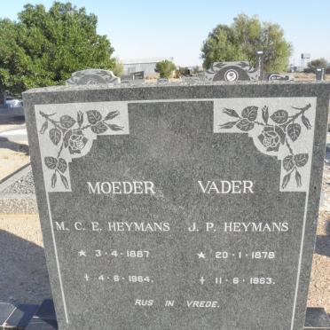 HEYMANS J.P. 1878-1963 &amp; M.C.E. 1887-1964