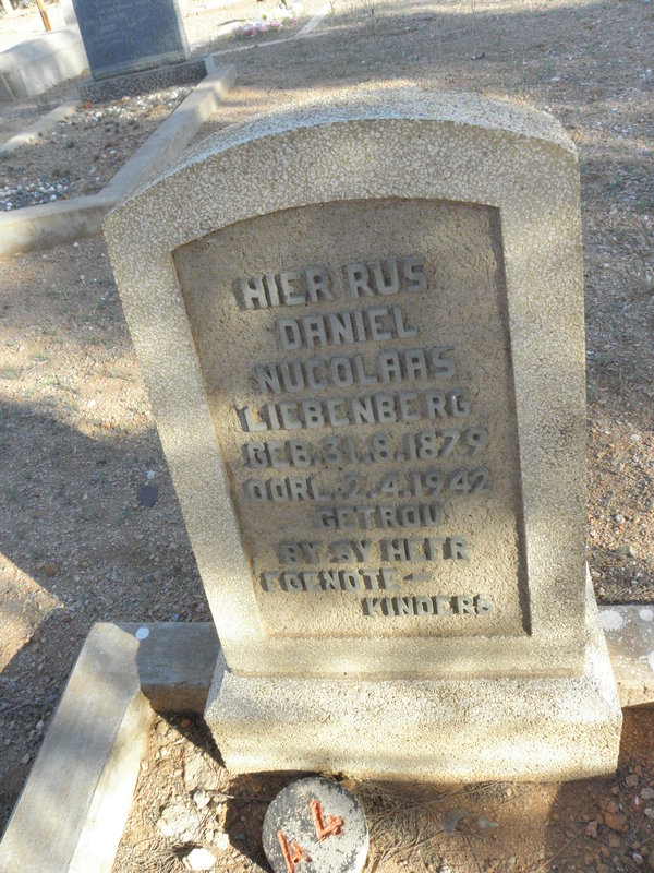 LIEBENBERG Daniel Nucolaas 1879-1942