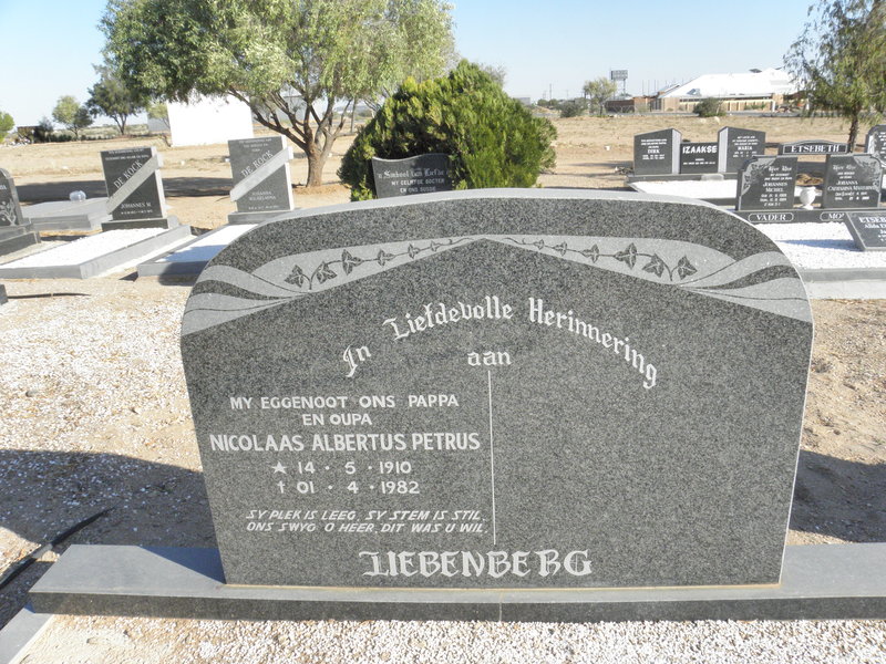 LIEBENBERG Nicolaas Albertus Petrus 1910-1982