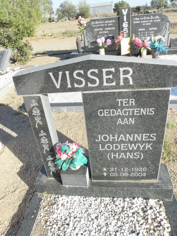 VISSER Johannes Lodewyk 1926-2004