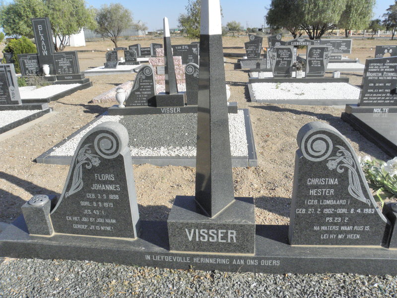 VISSER Floris Johannes 1898-1979 &amp; Christina Hester LOMBAARD 1902-1983