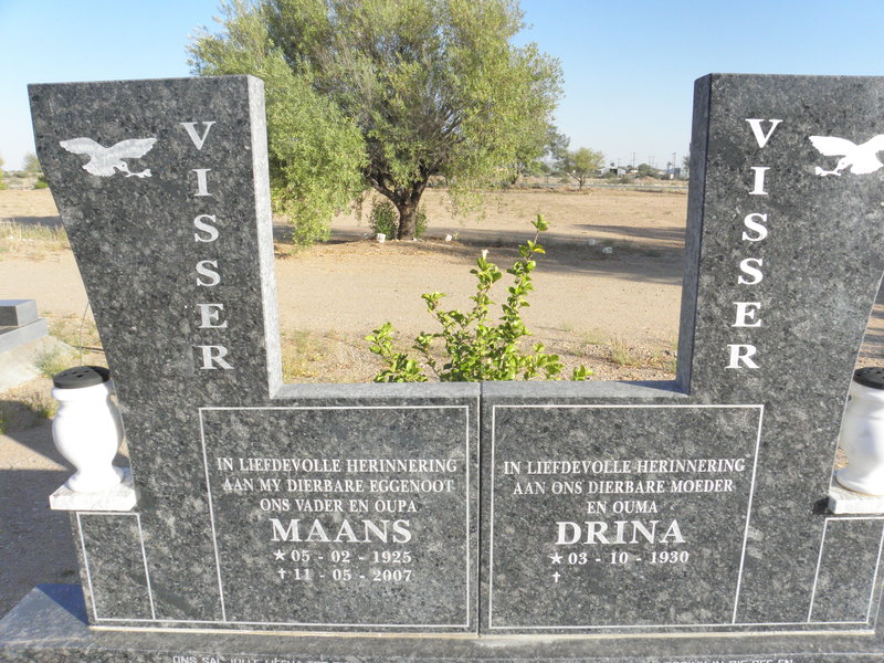 VISSER Maans 1925-2004 &amp; Drina 1930-
