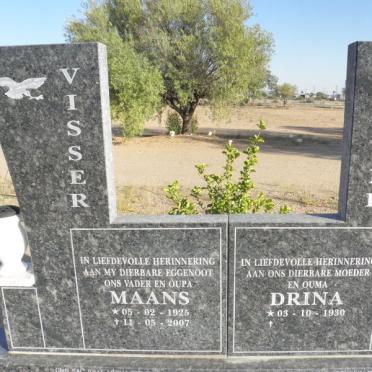 VISSER Maans 1925-2004 &amp; Drina 1930-
