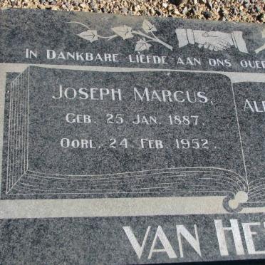 HEERDEN Joseph Marcus, van 1887-1952