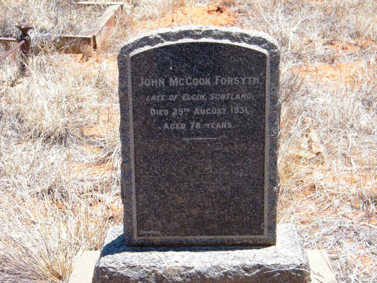 FORSYTH John Mc Cook -1931