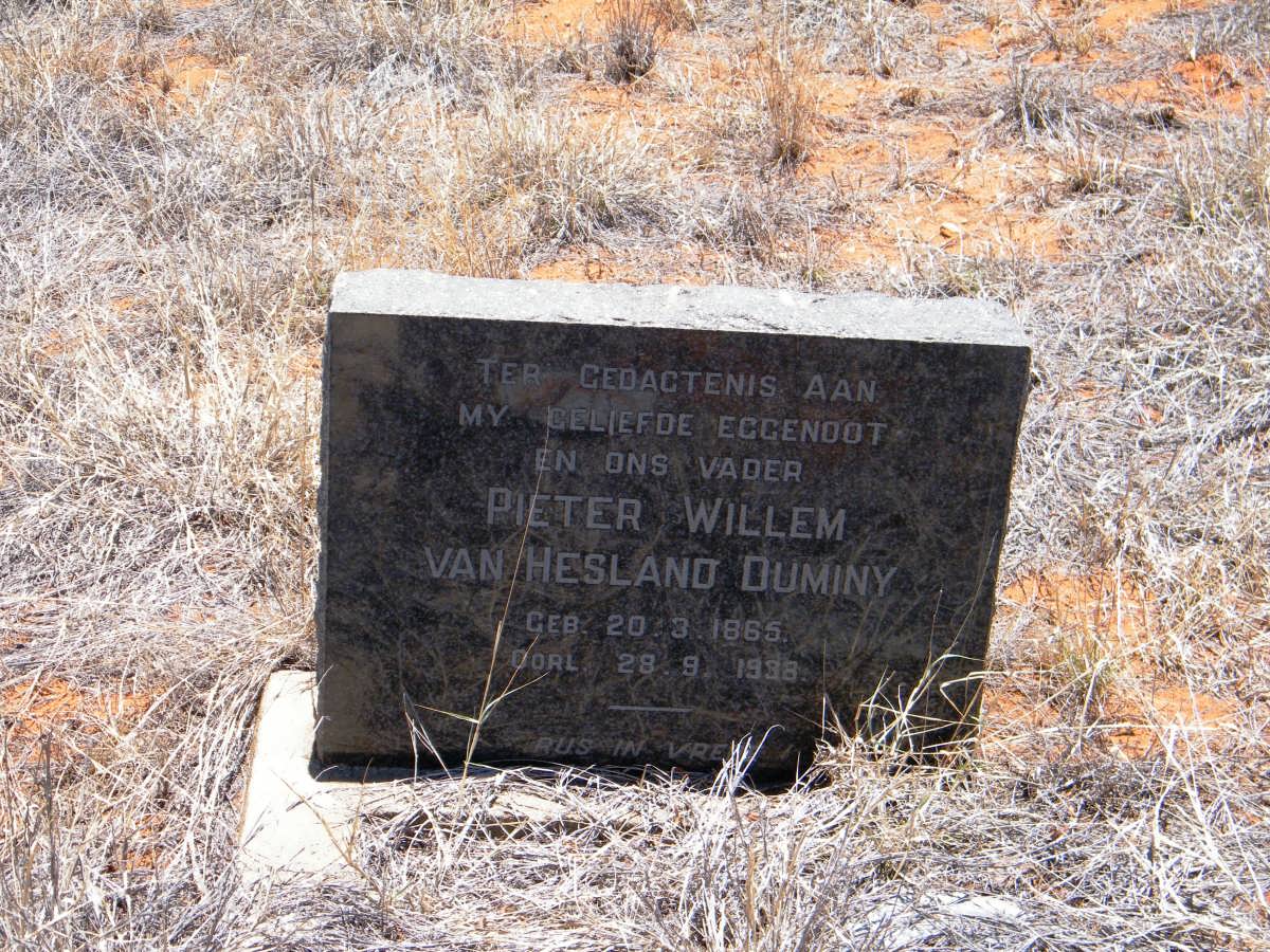 DUMINY Pieter Willem Van Hesland 1865-1938