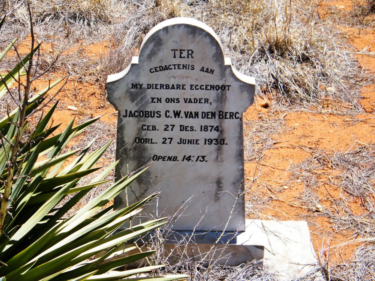 BERG Jacobus C.W., van den 1874-1930