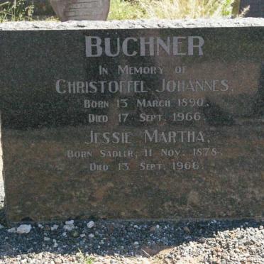BUCHNER Christoffel Johannes 1890-1966 &amp; Jessie Martha SADLER 1878-1966