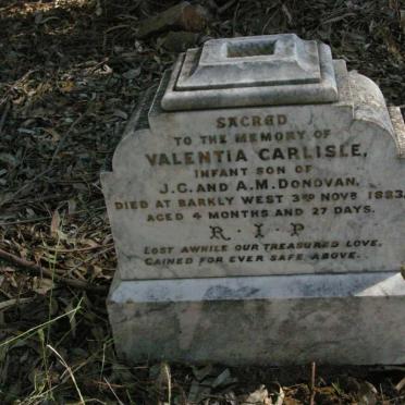 DONOVAN Valentia Carlisle 1883-1883