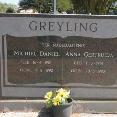 GREYLING Michiel Daniel 1910-1992 &amp; Anna Gertruida 1914-1993
