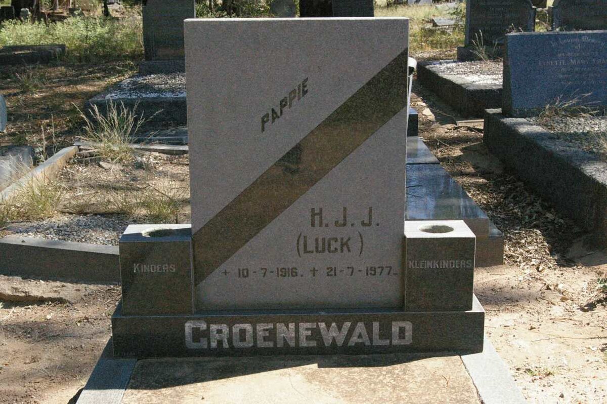 GROENEWALD H.J.J. 1916-1977