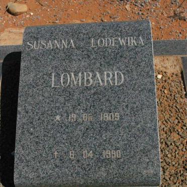 LOMBARD Susanna Lodewika 1909-1990