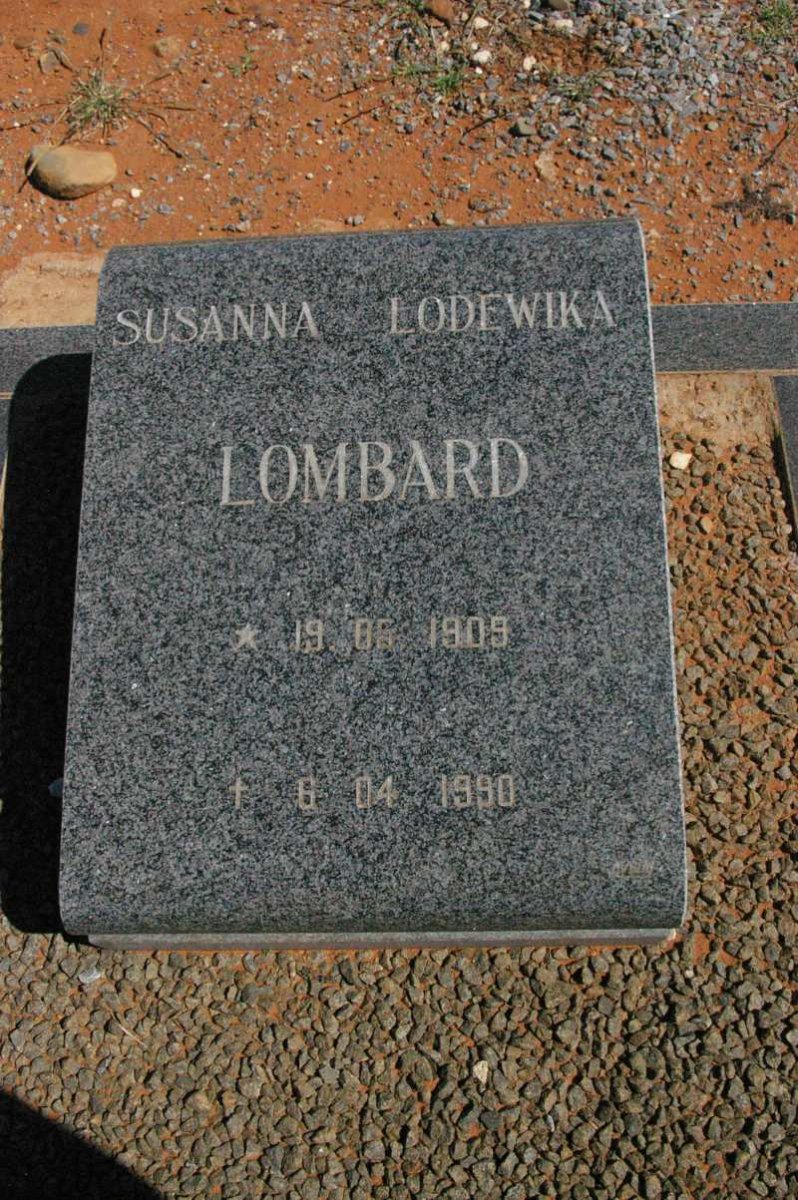 LOMBARD Susanna Lodewika 1909-1990
