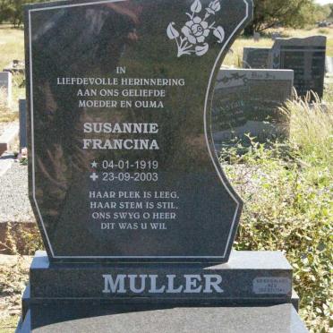 MULLER Susannie Francina 1919-2003