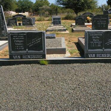 RENSBURG Phillippus Johannes, van 1924-1983 &amp; Martha Maria GROENEWALD 1928-2004