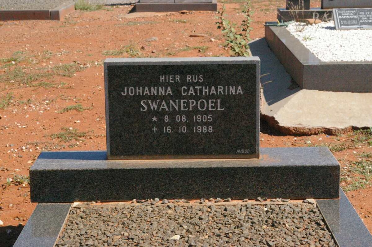 SWANEPOEL Johanna Catharina 1905-1988