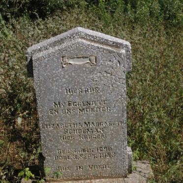 SCHOEMAN Elizabetha Margaretha nee KRUGER 1890-1933