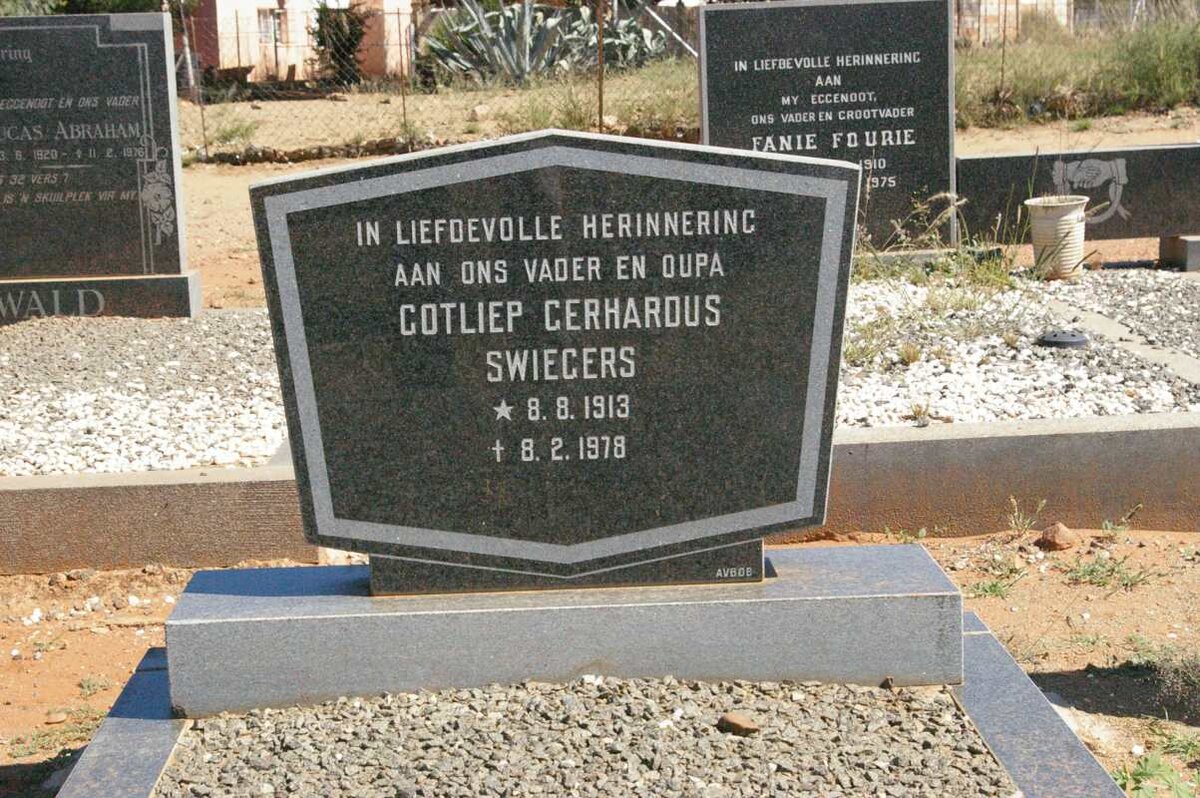 SWIEGERS Gotlieb Gerhardus 1913-1978