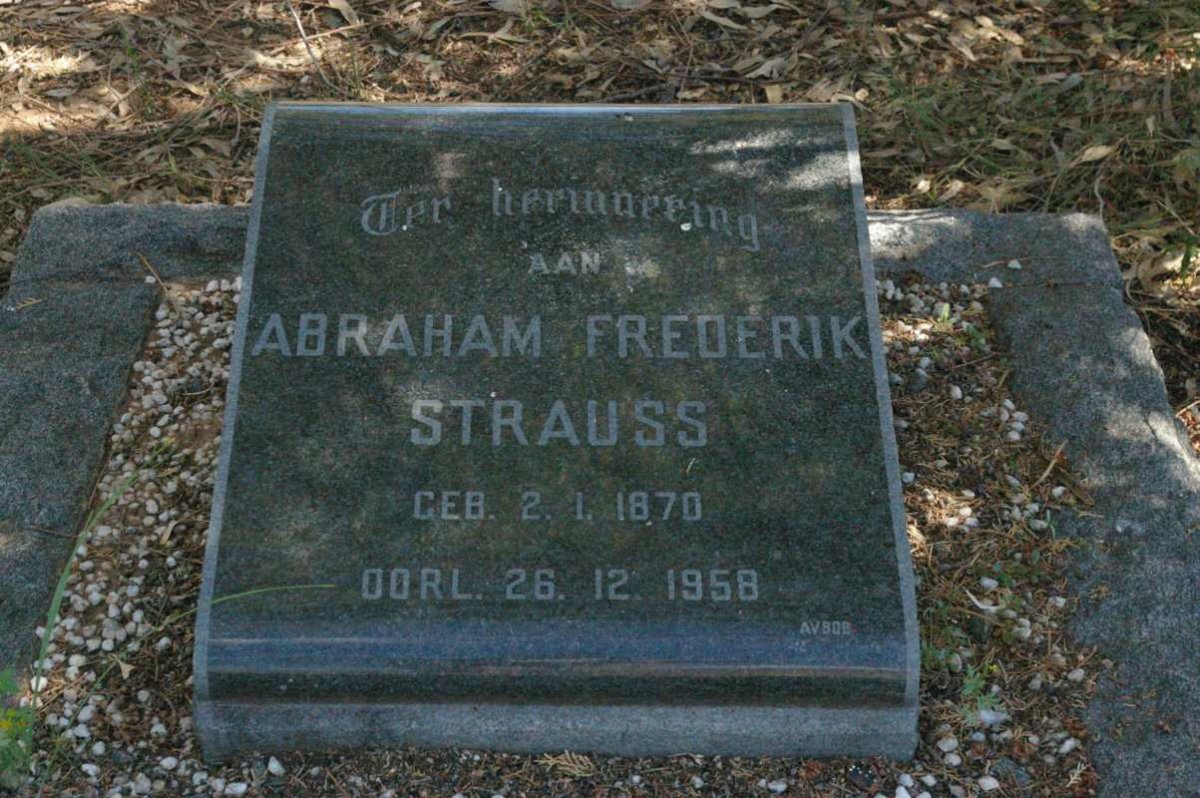 STRAUSS Abraham Frederik 1870-1958
