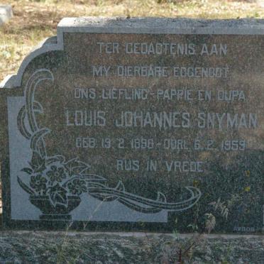 SNYMAN Louis Johannes 1896-1959
