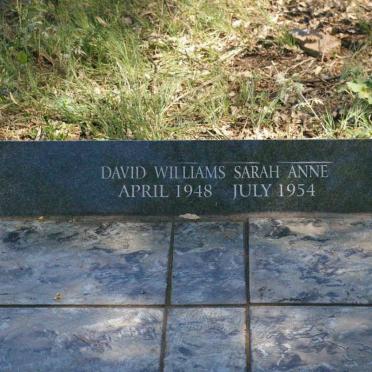 WILLIAMS David -1948 &amp; Sarah Anne -1954