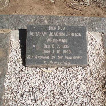 WEIDEMAN Abraham Joachim Jeremia 1935-1949