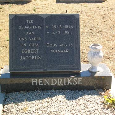 HENDRIKSE Egbert Jacobus 1894-1984