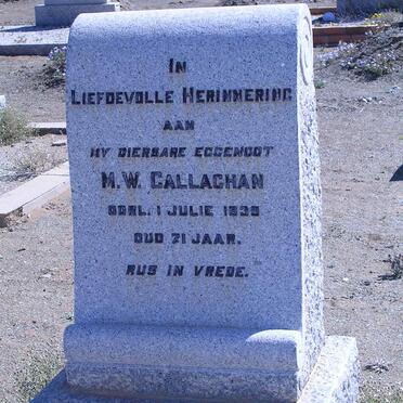 CALLAGHAN M.W. -1935