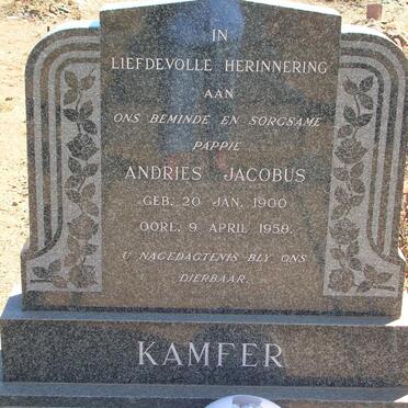 KAMFER Andries Jacobus 1900-1958