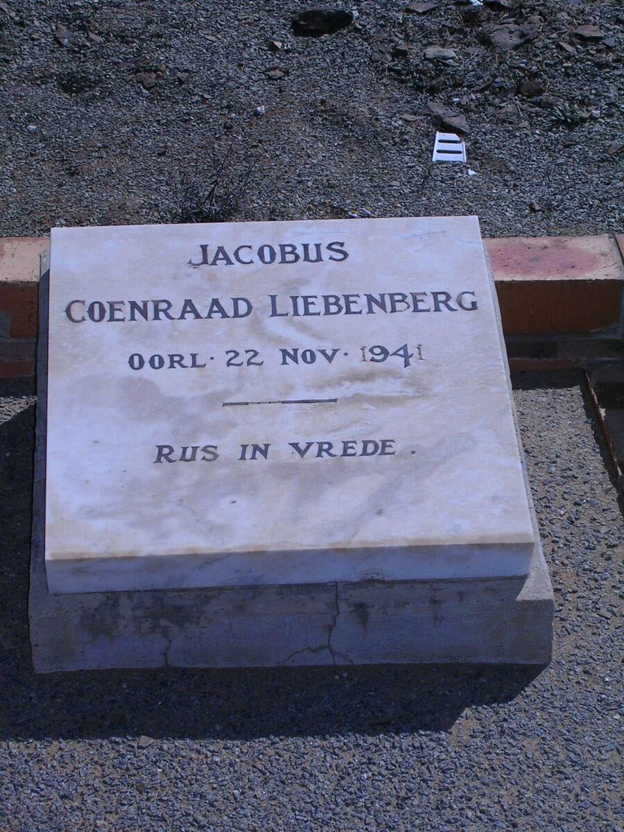 LIEBENBERG Jacobus Coenraad -1941